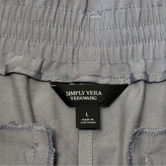Women's Simply Vera Vera Wang Paperbag Waist Trouser Pants Gray Size L #1469 - Picture 5 of 6